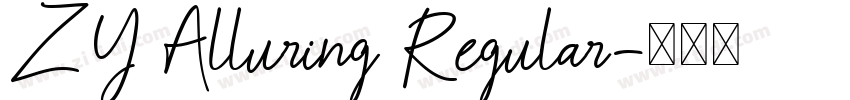 ZY Alluring Regular字体转换